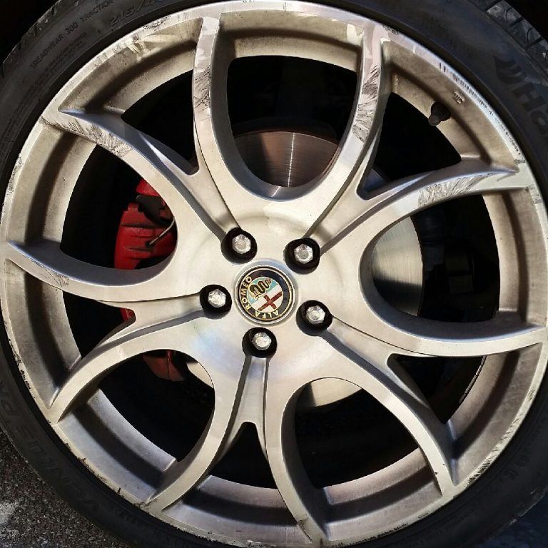 Alfa Romeo alloy wheels - before
