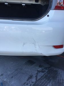 Toyota Corolla rear bar crack BEFORE 2