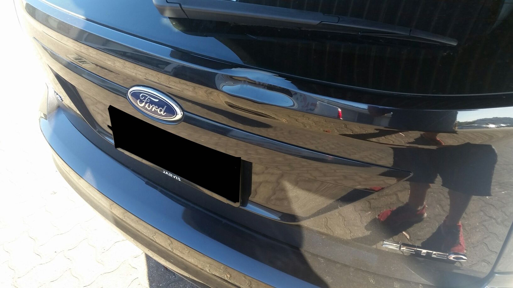 Ford tailgate dented BEFORE